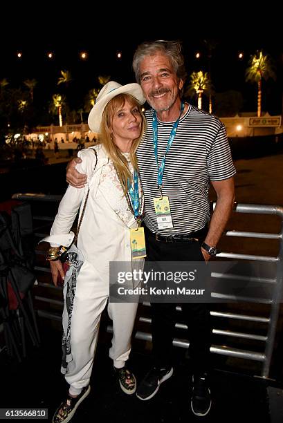 Actress Rosanna Arquette and Todd Morgan attend Desert Trip at The Empire Polo Club on October 8, 2016 in Indio, California.