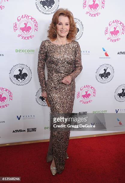 Actress Stefanie Powers arrives at the 2016 Carousel Of Hope Ball at The Beverly Hilton Hotel on October 8, 2016 in Beverly Hills, California.
