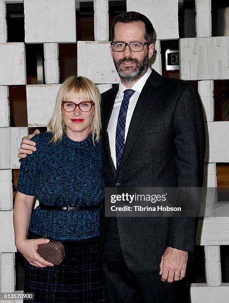 Patricia Arquette and Eric White attend the Hammer Museum's 14th annual Gala In The Garden at Hammer Museum on October 8, 2016 in Westwood,...