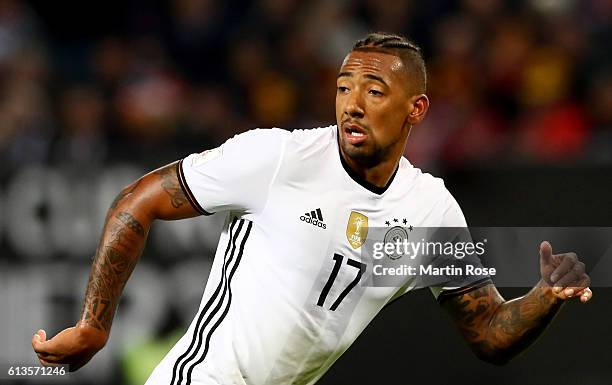 Jerome Boateng of Germany in action during the FIFA 2018 World Cup Qualifier between Germany and Czech Republic at Volksparkstadion on October 8,...