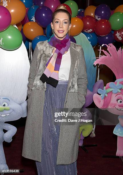 Katherine Ryan attends the multimedia screening of "Trolls" at Cineworld Leicester Square on October 9, 2016 in London, England.
