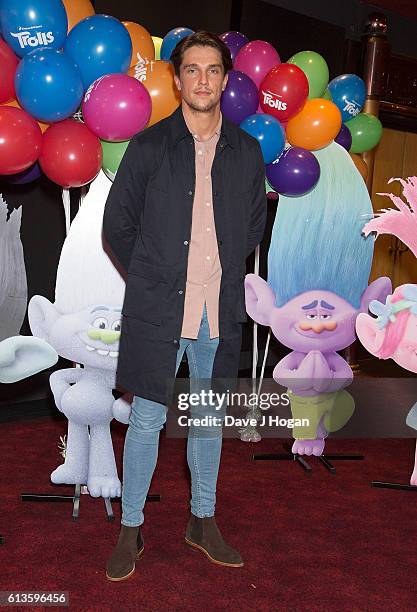 Lewis Bloor attends the multimedia screening of "Trolls" at Cineworld Leicester Square on October 9, 2016 in London, England.