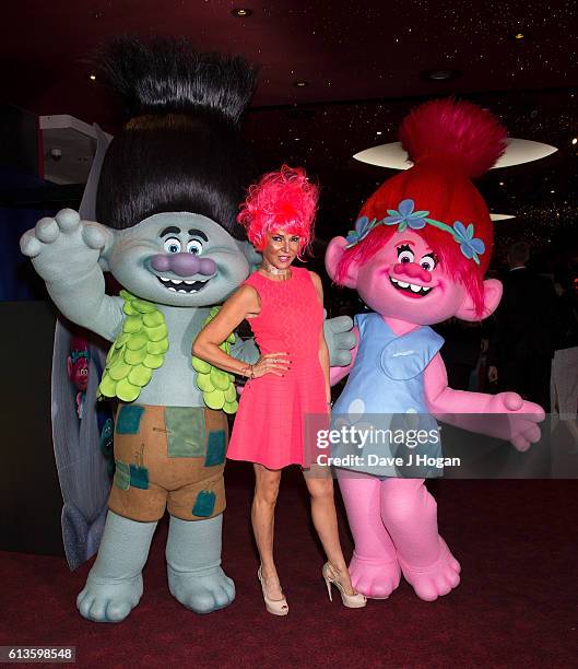 Lizzy Cundy attends the multimedia screening of "Trolls" at Cineworld Leicester Square on October 9, 2016 in London, England.