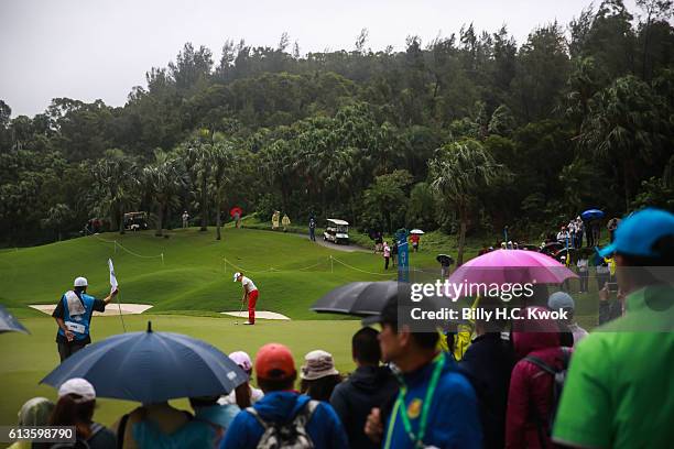 Ha Na Jang of Republic of Korea plays a shot in the Fubon Taiwan LPGA Championship on October 9, 2016 in Taipei, Taiwan.