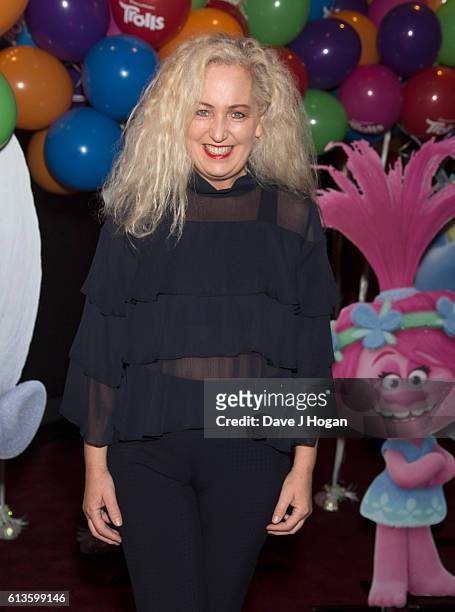 Debbie Bright attends the multimedia screening of "Trolls" at Cineworld Leicester Square on October 9, 2016 in London, England.