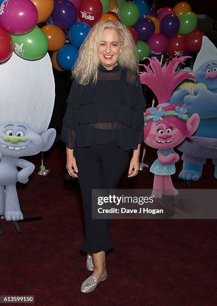 Debbie Bright attends the multimedia screening of "Trolls" at Cineworld Leicester Square on October 9, 2016 in London, England.