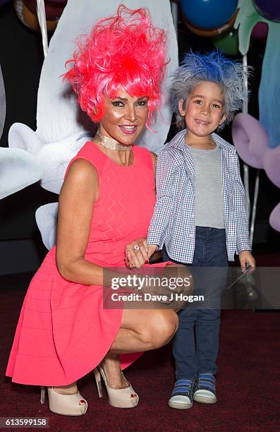 Lizzy Cundy sattends the multimedia screening of "Trolls" at Cineworld Leicester Square on October 9, 2016 in London, England.