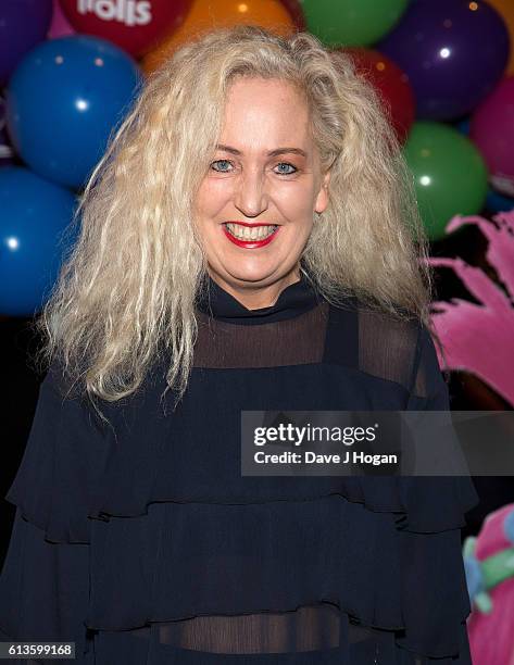 Debbie Bright attends the multimedia screening of "Trolls" at Cineworld Leicester Square on October 9, 2016 in London, England.