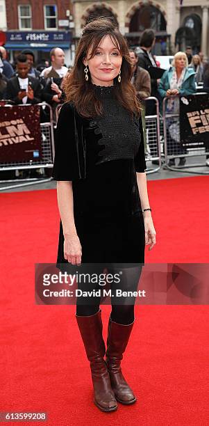 Essie Davis attends the 'Mindhorn' World Premiere screening during the 60th BFI London Film Festival at Odeon Leicester Square on October 9, 2016 in...