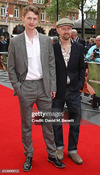 Robin Morrissey and Sean Foley attend the 'Mindhorn' World Premiere screening during the 60th BFI London Film Festival at Odeon Leicester Square on...