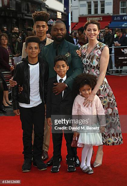 David Oyelowo, Jessica Oyelowo and family attend the 'Queen Of Katwe' - Virgin Atlantic Gala screening during the 60th BFI London Film Festival at...