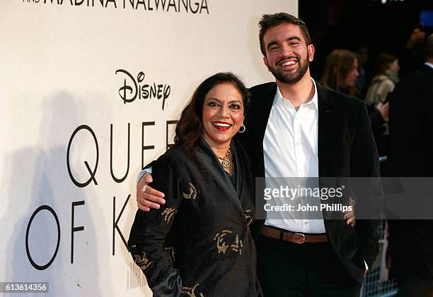 Director Mira Nair attends the 'Queen Of Katwe' Virgin Atlantic Gala screening during the 60th BFI London Film Festival at Odeon Leicester Square on...