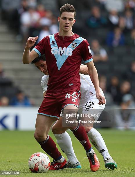 Sam Hart of Port Vale in action during the Sky Bet League One match between Milton Keynes Dons and Port Vale at StadiumMK on October 9, 2016 in...