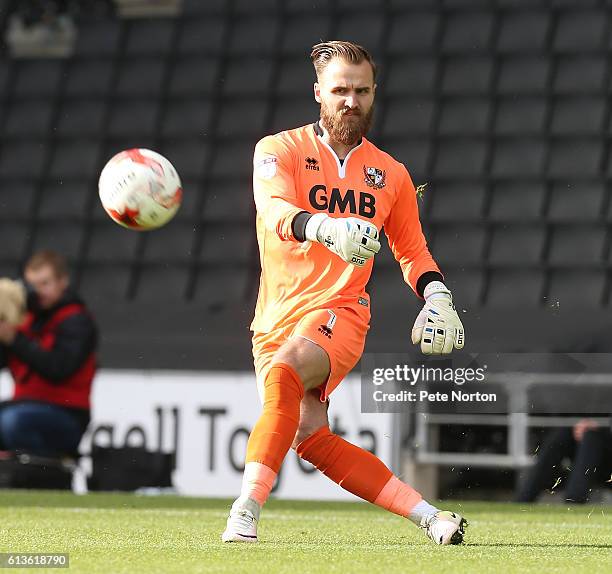 Jak Alnwick of Port Vale in action during the Sky Bet League One match between Milton Keynes Dons and Port Vale at StadiumMK on October 9, 2016 in...