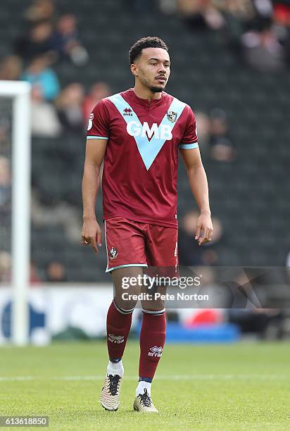 Remie Streete of Port Vale in action during the Sky Bet League One match between Milton Keynes Dons and Port Vale at StadiumMK on October 9, 2016 in...