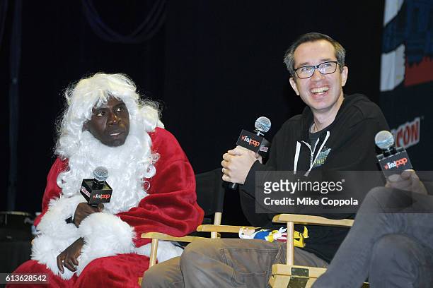 Matthew Senreich and Gary Anthony Williams attends the SuperMansion panel on October 9, 2016 at Hammerstein Ballroom in New York City.