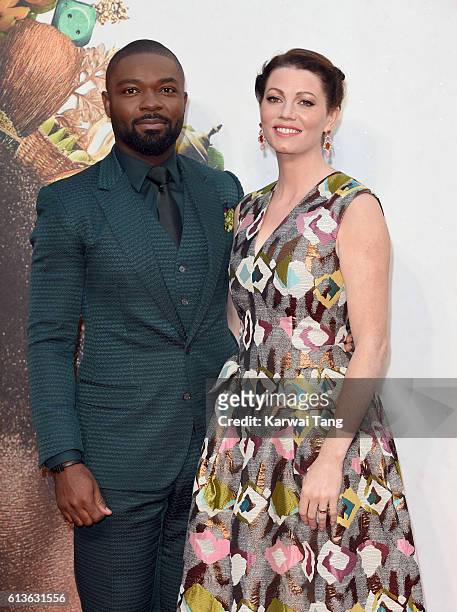 David Oyelowo and wife Jessica attend the 'Queen Of Katwe' - Virgin Atlantic Gala screening during the 60th BFI London Film Festival at Odeon...