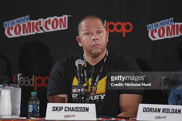 Skip Chaisson speaks onstage at Lucha Underground Panel at Javits center during 2016 New York Comic Con on October 9, 2016 in New York City.