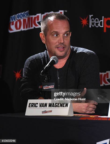 Eric Van Wagenen speaks onstage at Lucha Underground Panel at Javits center during 2016 New York Comic Con on October 9, 2016 in New York City.