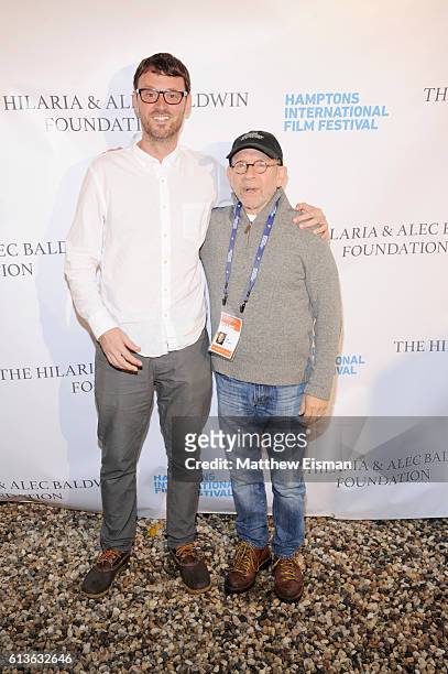 David Nugent and Bob Balaban attend the Chairman's Reception during the Hamptons International Film Festival 2016 at Stuart Match Suna's Residence on...