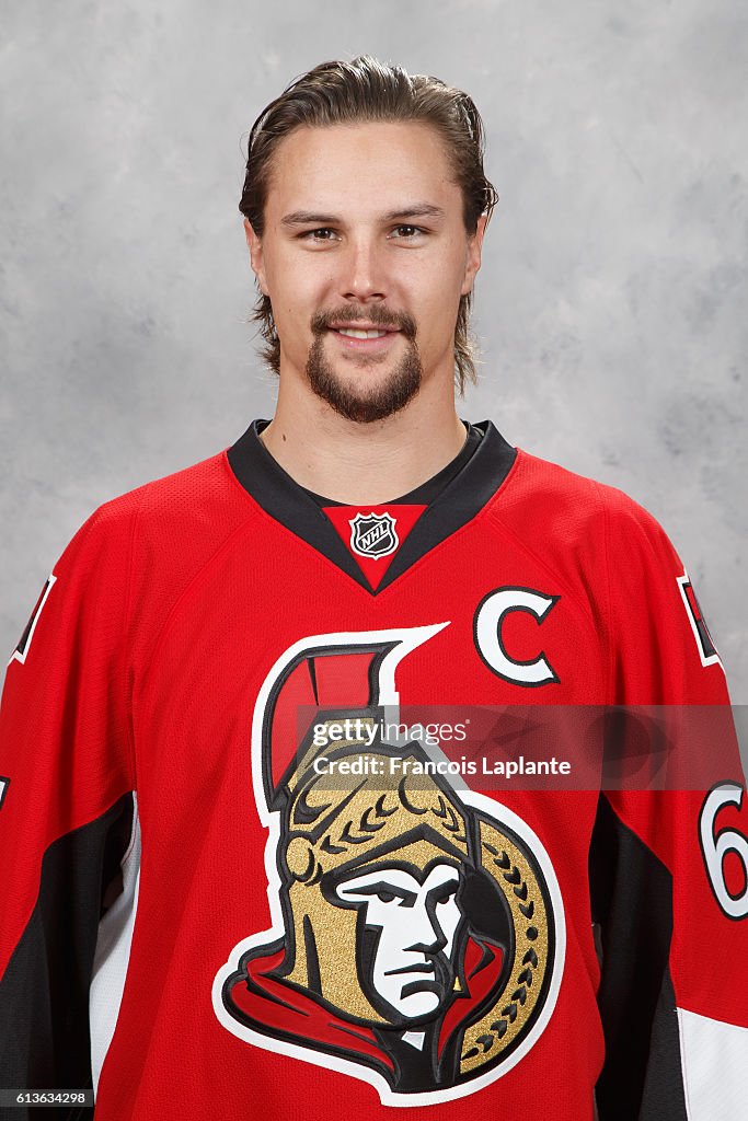 Josh Cardillo Erik Karlsson of the Ottawa Senators poses for his official headshot ...