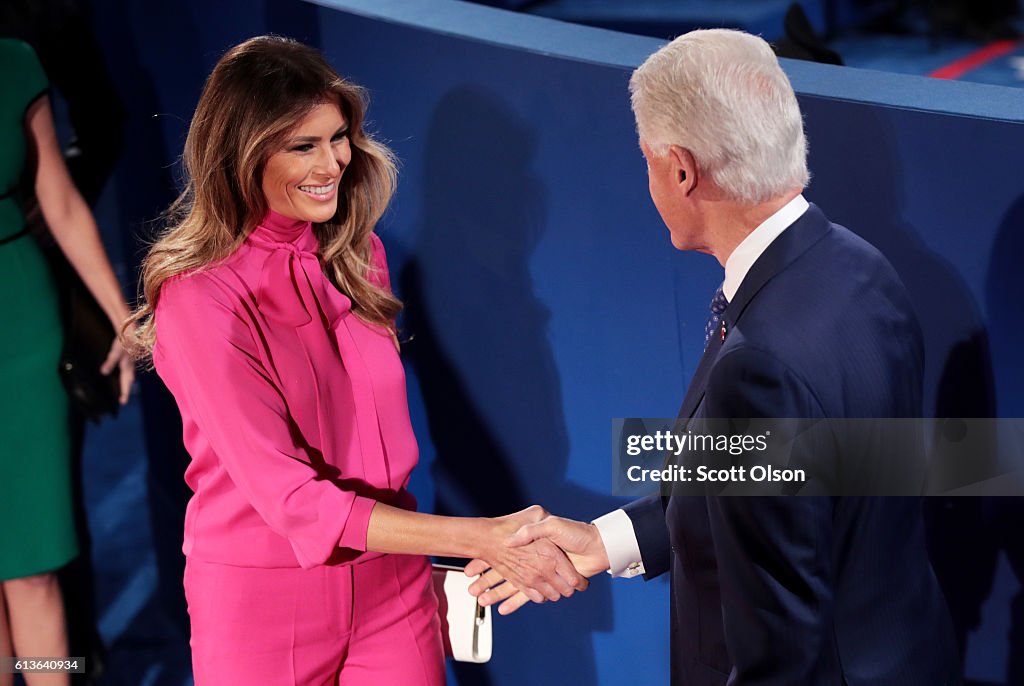 Candidates Hillary Clinton And Donald Trump Hold Second Presidential Debate At Washington University