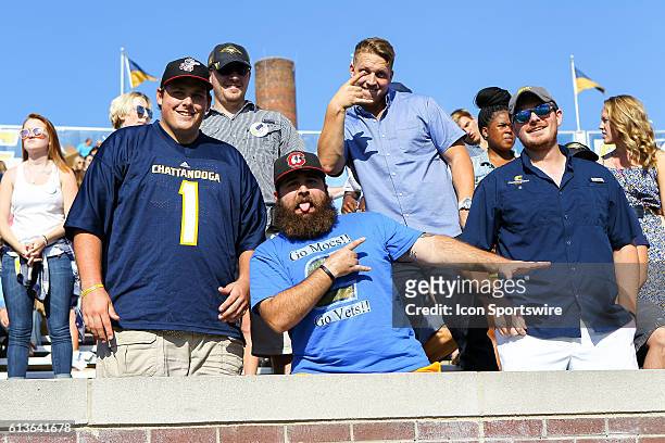 Chattanooga Mocs fans during the NCAA football game between UT Chattanooga and Mercer University. Chattanooga remains undefeated at 6 - 0 after...