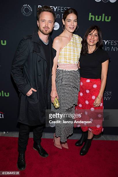 Aaron Paul, Michelle Monaghan and Jessica Goldberg attend PaleyFest New York 2016 to discuss their TV show "The Path" at The Paley Center for Media...