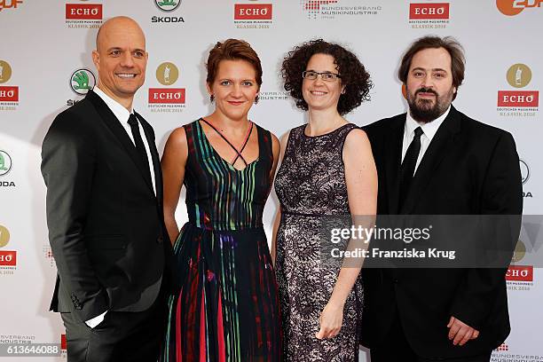 Artemis Ensemble attend the ECHO Klassik 2016 at Konzerthaus Am Gendarmenmarkt on October 09, 2016 in Berlin, Germany.