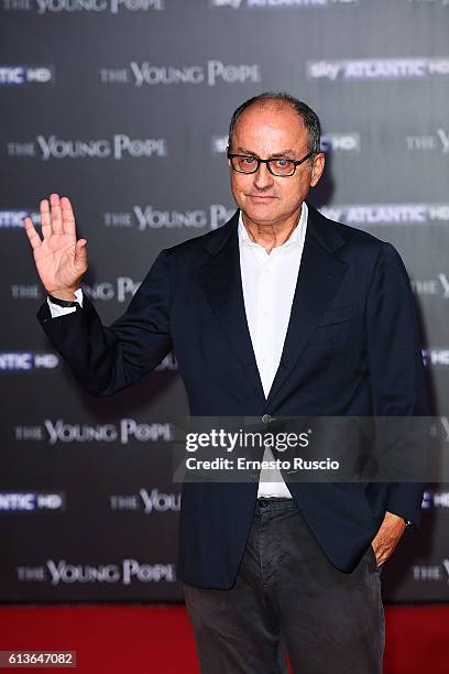 Pappi Corsicato walks the red carpet at 'The Young Pope' premiere at The Space Cinema Moderno on October 9, 2016 in Rome, Italy.