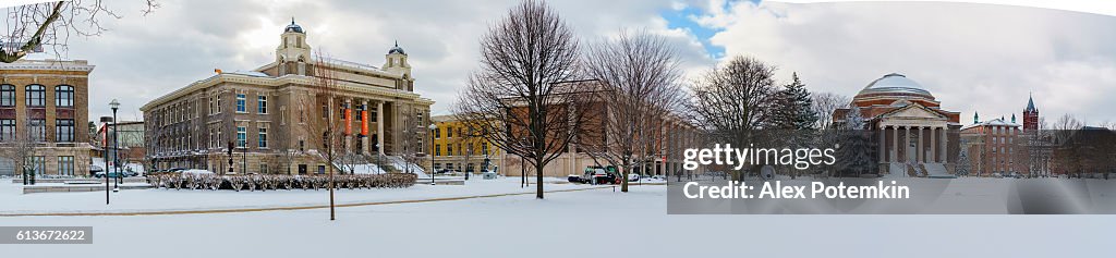 Panorama of Campus, Syracuse University, New York State, USA