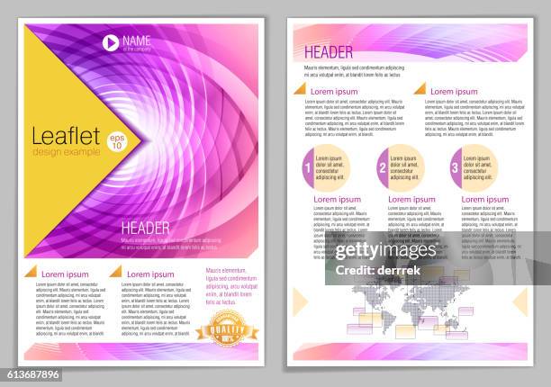 Generic Leaflet Example Leaflet Design Example High-Res Vector Graphic - Getty Images