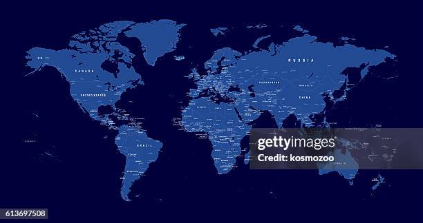 stockillustraties, clipart, cartoons en iconen met world map - landen