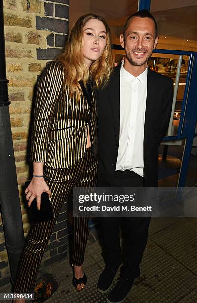 Daisy Boyd and Dan Macmillan attend their engagement party at River Cafe on October 9, 2016 in London, England.