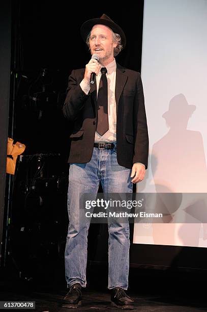 Director Mike Mills speaks at The 20th Century Women screening during the Hamptons International Film Festival 2016 at Guild Hall on October 9, 2016...