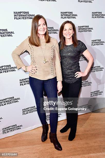 Judith Giuliani and Bettina Zilkha attend the Awards Dinner at the Hamptons International Film Festival 2016 at Topping Rose on October 9, 2016 in...