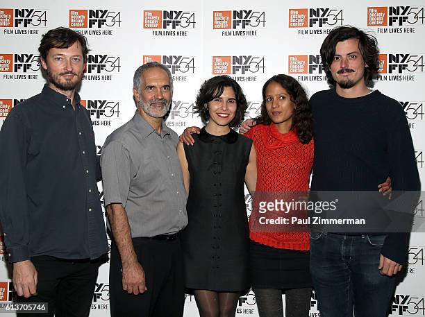 Dustin Guy Defa, Dan Sallitt, Agustina Munoz, Mati Diop and Keith Poulson attend the 54th New York Film Festival - "Hermia and Helena" Intro and Q&A...