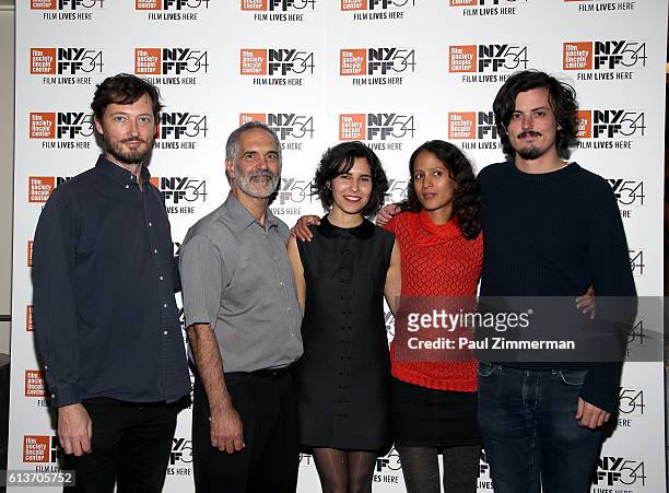 Dustin Guy Defa, Dan Sallitt, Agustina Munoz, Mati Diop and Keith Poulson attend the 54th New York Film Festival - "Hermia and Helena" Intro and Q&A...