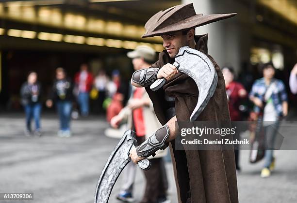 General view of cosplayers during the 2016 New York Comic Con - Day 4 on October 9, 2016 in New York City.