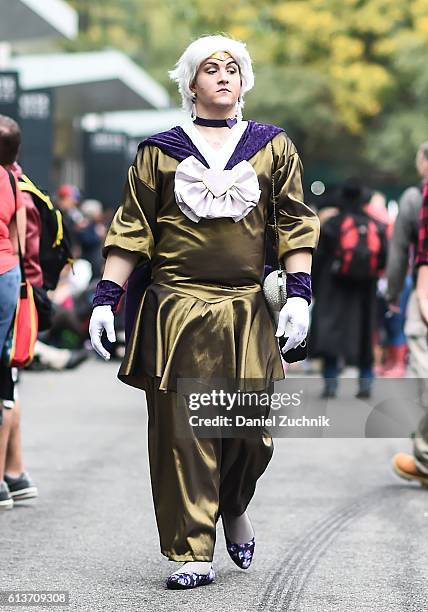 General view of cosplayers during the 2016 New York Comic Con - Day 4 on October 9, 2016 in New York City.