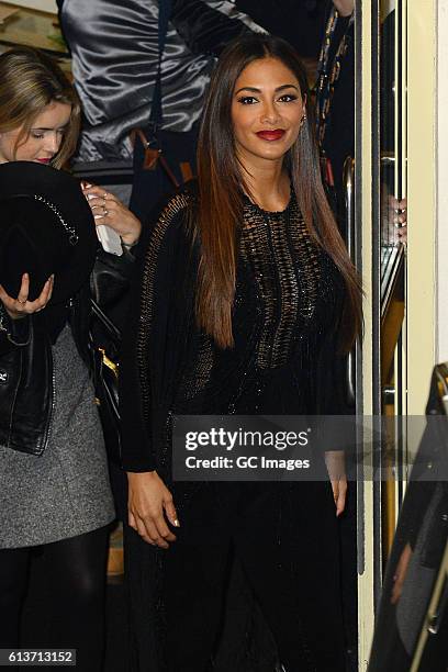 Nicole Scherzinger seen leaving the Fountain Studios after X Factor on October 9, 2016 in London, England.