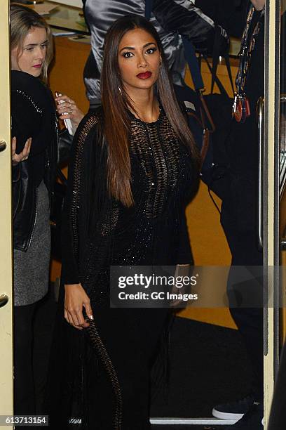 Nicole Scherzinger seen leaving the Fountain Studios after X Factor on October 9, 2016 in London, England.