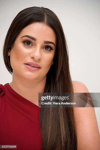 Lea Michele at the "Scream Queens" Press Conference at the Four Seasons Hotel on October 7, 2016 in Beverly Hills, California.