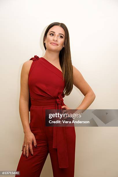 Lea Michele at the "Scream Queens" Press Conference at the Four Seasons Hotel on October 7, 2016 in Beverly Hills, California.