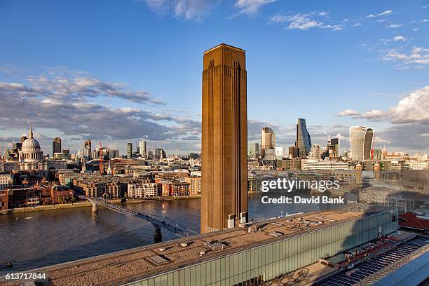 view from the tate extension - tate modern london stock pictures, royalty-free photos & images