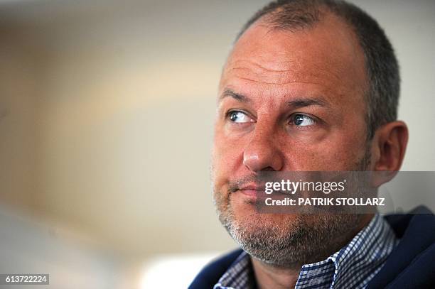 German chef Frank Rosin reacts during a interview in his restaurant "Rosin", on April 1, 2012 in Dorsten, western Germany. The restaurant Rosin got...