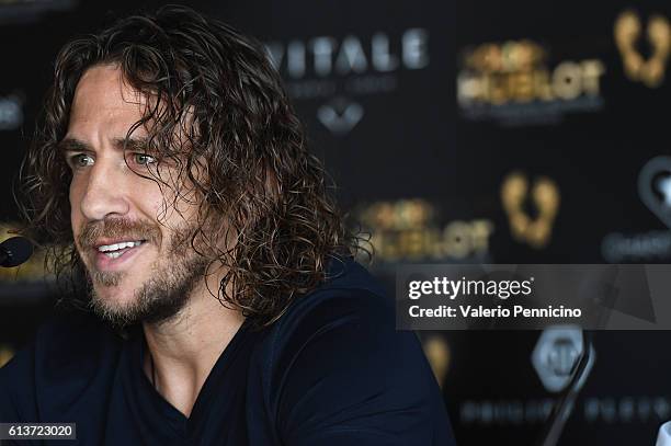 Carles Puyol attends the Golden Foot 2016 Award Ceremony press conference at Fairmont Hotel on October 10, 2016 in Monaco, Monaco.