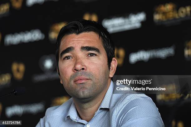 Former footballer Deco attends the Golden Foot 2016 Award Ceremony press conference at Fairmont Hotel on October 10, 2016 in Monaco, Monaco.