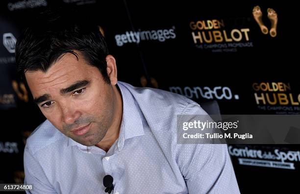 Former footballer Deco attends the Golden Foot 2016 Award Ceremony press conference at Fairmont Hotel on October 10, 2016 in Monaco, Monaco.