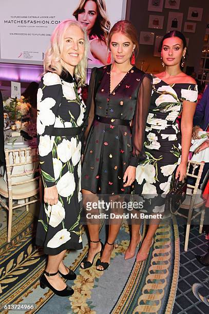 Ruth Chapman and models attend the Future Dreams 'United For Her' Ladies Lunch 2016 at The Savoy Hotel on October 10, 2016 in London, England.